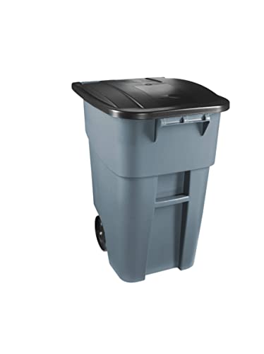 Rubbermaid Commercial Products Brute Rollout Trash/Garbage Can/Bin with Wheels, 50 GAL, for...