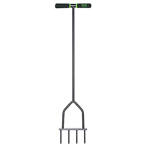 Yard Butler IM-7C Multi Spike Lawn Aerator - Spike Grass Aerator Lawn Tool, Manual Hand Tiller for...