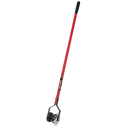 Truper 35195 Rotary Lawn Edger with Dual Wheel - Fiberglass Handle with Non Slip Grip, 48 Inch