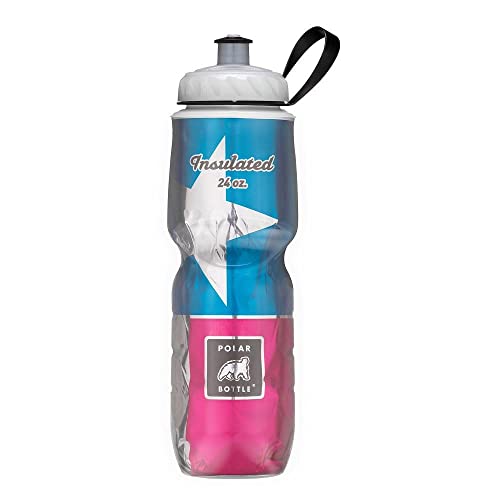 Polar Insulated Water Bottle: 24oz~ Texas State Flag