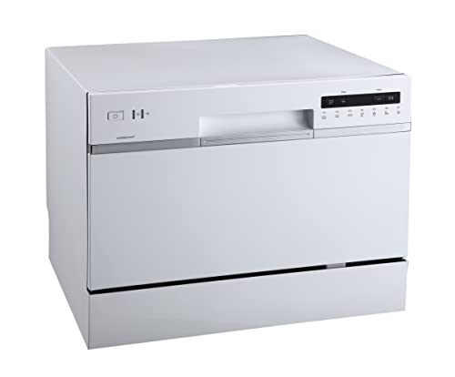 EdgeStar DWP62WH 6 Place Setting Portable Countertop Dishwasher - White