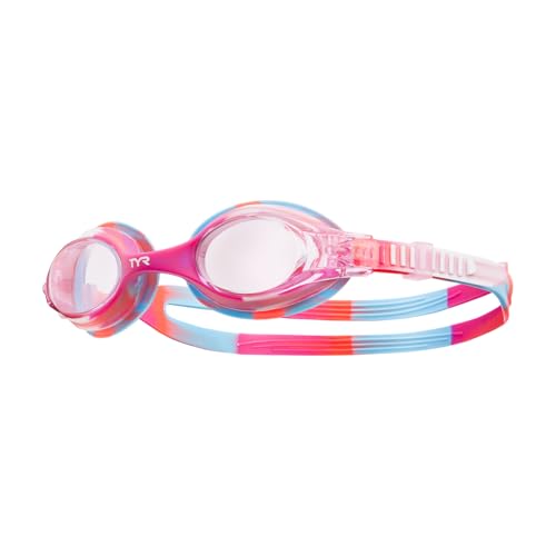 TYR Swimple Tie-Dye Kids' Swim Goggles - Non-Mirrored Swimming Goggles for Competitive Training and...