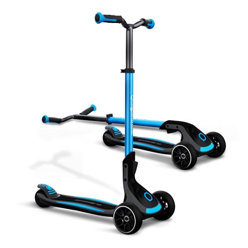 Globber Ultimum Scooter | 3-Wheel Kick Scooter for Adults & Kids 5+ | Foldable Kick Scooter with...