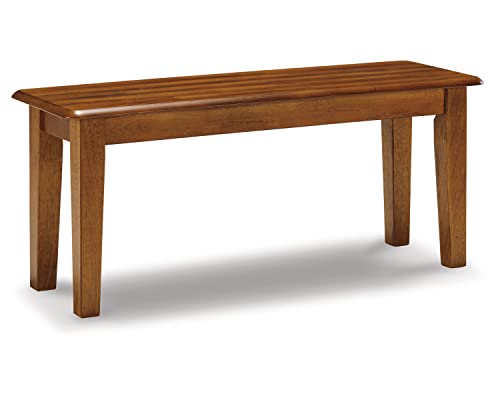 Signature Design by Ashley Berringer 17.5 Inch Rustic Traditional Dining Bench, Brown