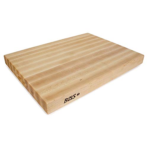 John Boos Maple Wood Cutting Board for Kitchen Prep 24 Inches x 18 Inches, 2.25 Inches Thick...