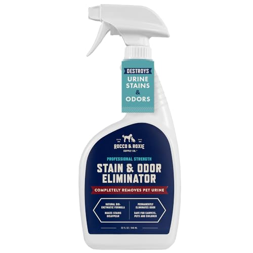 Rocco & Roxie Supply Co. Stain & Odor Eliminator for Strong Odor, 32oz Enzyme Pet Odor Eliminator...