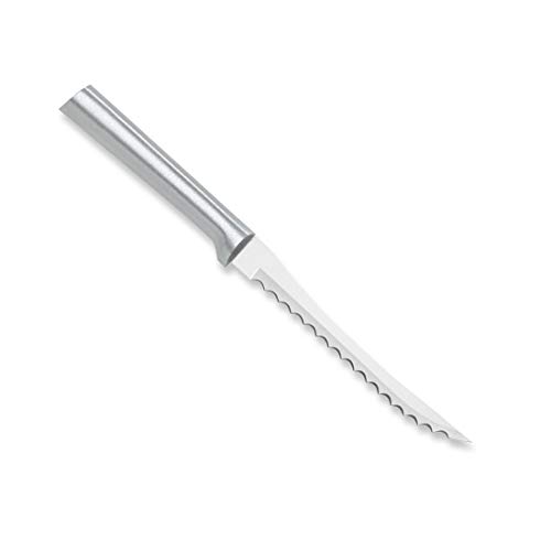 RADA Cutlery Tomato Slicer Knife (R126), 5' Stainless Steel Hollow Ground Serrated Blade, Made in...