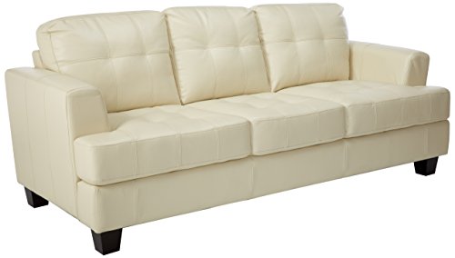 Coaster Home Furnishings Samuel Leather Sofa Cream, '38''l x 85''w x 36''h' (501691)