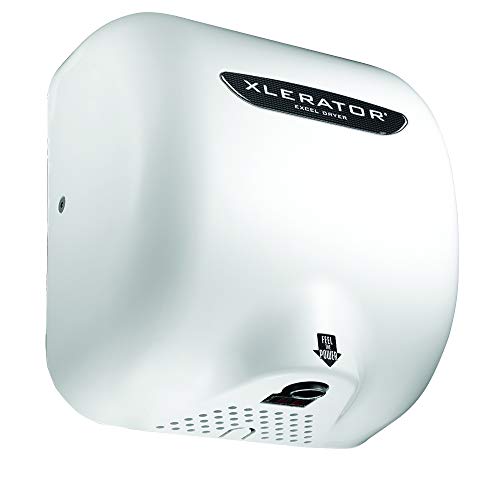 XLERATOR XL-BW Automatic High Speed Hand Dryer with White Thermoset Plastic Cover and 1.1 Noise...