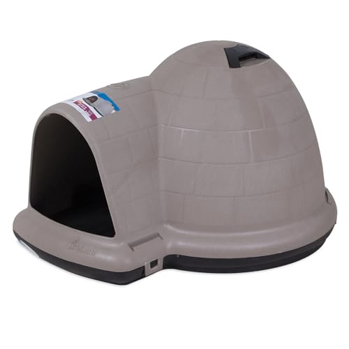 Petmate Medium Dog House Outdoor Weatherproof - Indigo Igloo Dog House, 90% Recycled, Made in USA,...