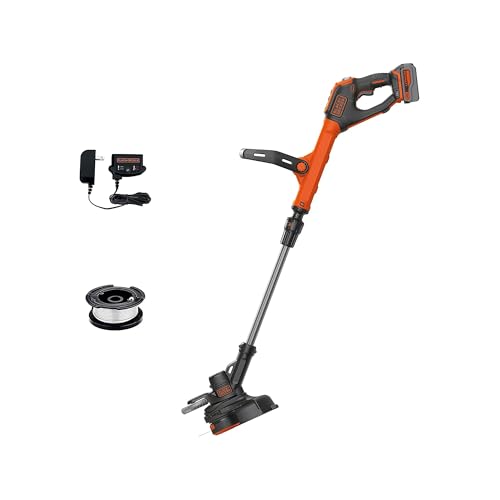 BLACK+DECKER 20V* MAX String Trimmer and Edger, EASYFEED Weed Wacker, 12 Inch Cutting Width, 2 Speed...