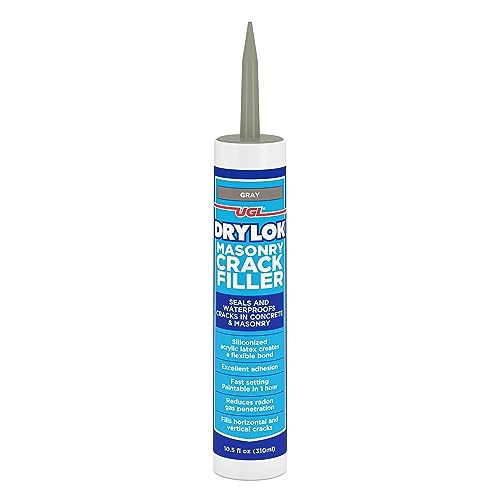UGL - Drylok - Gray - Masonry Crack Filler Silicone Caulk - Seals and Waterproofs Cracks - Concrete...