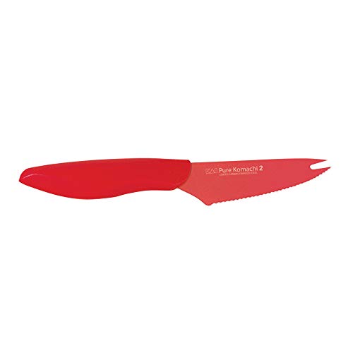 KAI Pure Komachi 2 Red 4 Inch Tomato Knife