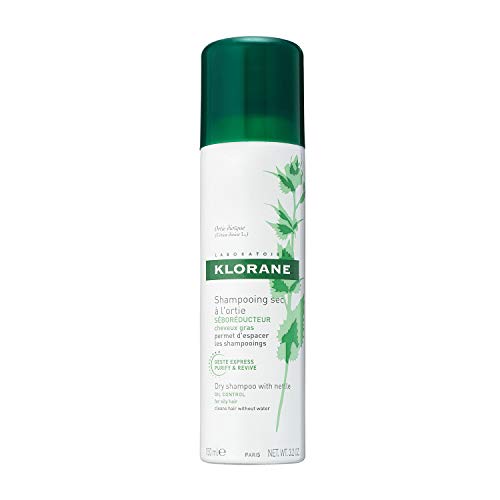 Klorane Dry Shampoo with Nettle for Oily Hair and Scalp, Regulates Oil Production, Paraben &...