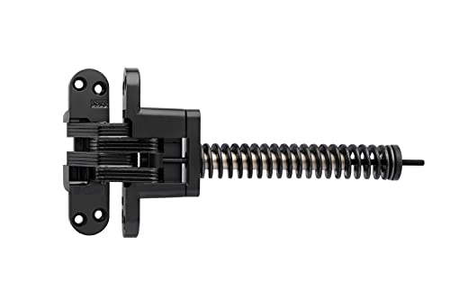 SOSS 218IC Zinc Invisible Closer for 1.75' Doors, Black E-Coat Exterior Finish, #10 x 1.5 inches...