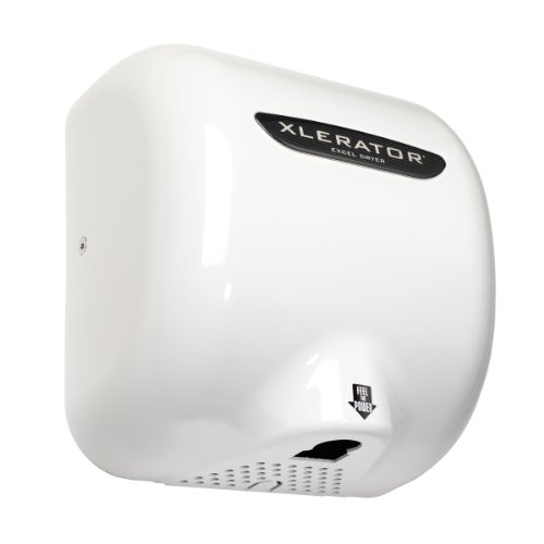 XLERATOR XL-BW Automatic High Speed Hand Dryer with White Thermoset Plastic Cover and 1.1 Noise...
