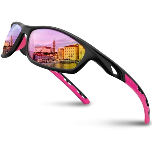 RIVBOS Womens Sunglasses Polarized TR90 Unbreakable Frame Sports Driving Fishing Cycling...