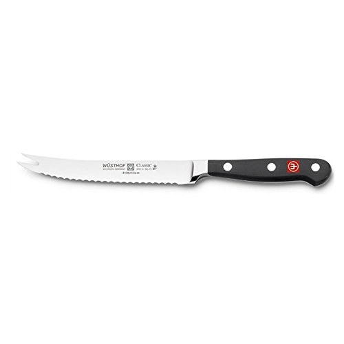 Wusthof Classic Tomato Knife, One Size, Black, Stainless Steel