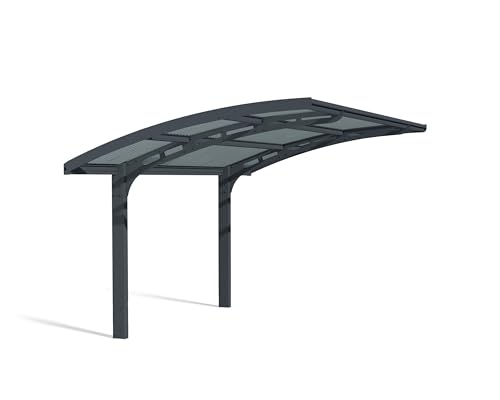 Palram - Canopia Arizona 10 Ft. x 16 Ft. x 9 Ft. Wing Single Carport Aluminum Metal Frame and...