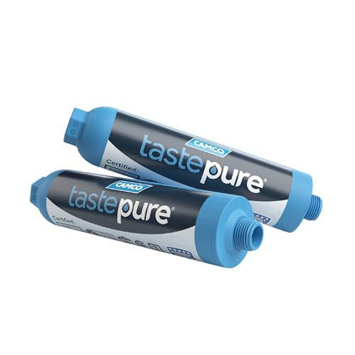 Camco Tastepure RV Water Filter - New Advanced 6-Step Patent-Protected Filtration - Camping...