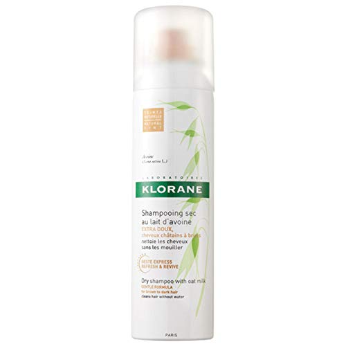 Klorane Dry Shampoo with Oat Milk, Natural Tint for Brunettes