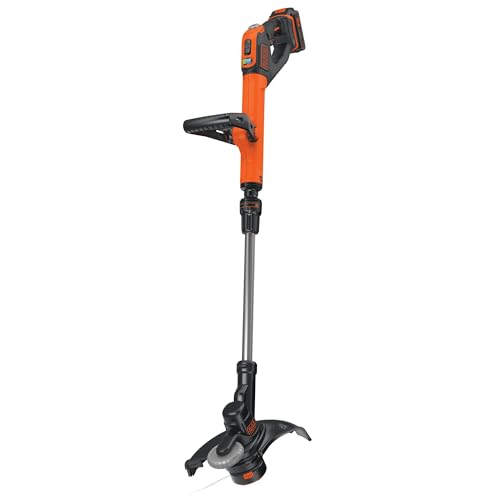 BLACK+DECKER 20V MAX Cordless String Trimmer and Edger, 12 Inch Weed Eater, 2-Speed Control Weed...