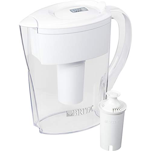 Brita Small 6 Cup Water Filter Pitcher with 1 Standard Filter, BPA Free – Space Saver, White