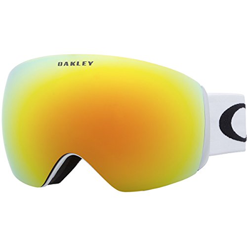 Oakley Flight Deck Ski Goggles, Matte White/Fire Irid