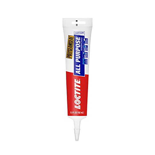 Loctite Polyseamseal All Purpose Adhesive Caulk Clear, 5.5 fl oz, Squeeze Tube