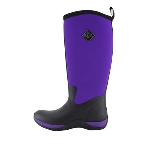 Muck Arctic Adventure Tall Rubber Women's Winter Boots, 9 M US, Black/Purple
