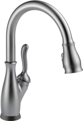 Delta Faucet Leland Brushed Nickel Kitchen Faucet, Kitchen Faucets with Pull Down Sprayer, Kitchen...