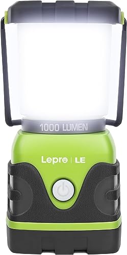 LE 1000LM Battery Powered LED Camping Lantern, Waterproof Tent Light with 4 Light Modes, Camping...