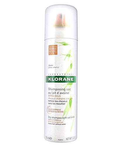 Klorane Dry Shampoo with Oat Milk, Natural Tint for Brunettes
