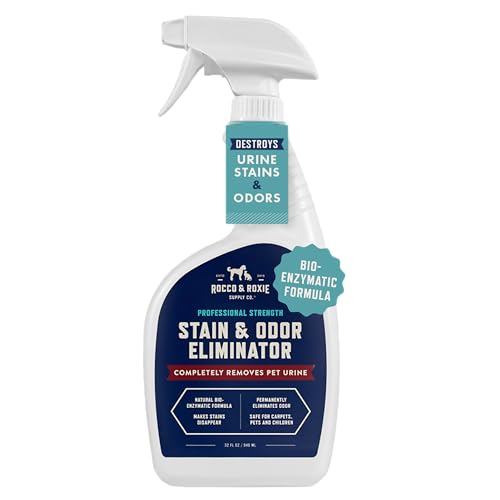 Rocco & Roxie Stain & Odor Eliminator for Strong Odor, 32oz Enzyme Pet Odor Eliminator for Home,...