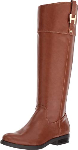 Tommy Hilfiger Women's SHYENNE Equestrian Boot, Cognac, 6.5