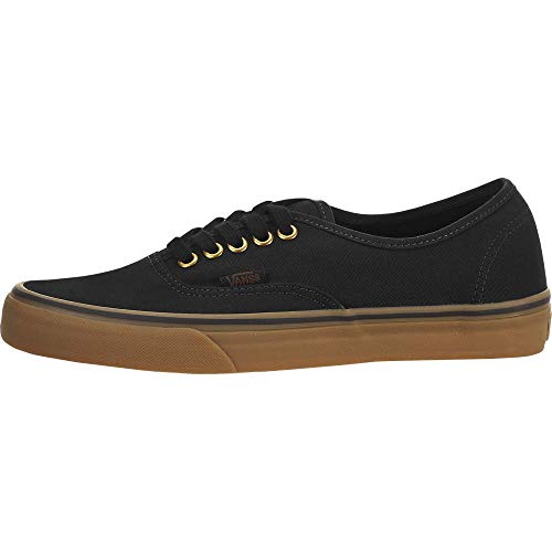 Vans Unisex Authentic Black/Rubber Skate Shoe 9.5 Men US / 11 Women US