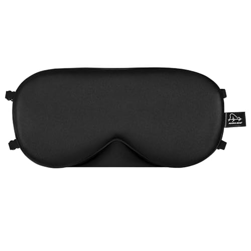 ALASKA BEAR Sleep Mask 2 Straps, Mulberry Silk, Twin Thin Elastic Bands Stay Put All Night, Smooth...