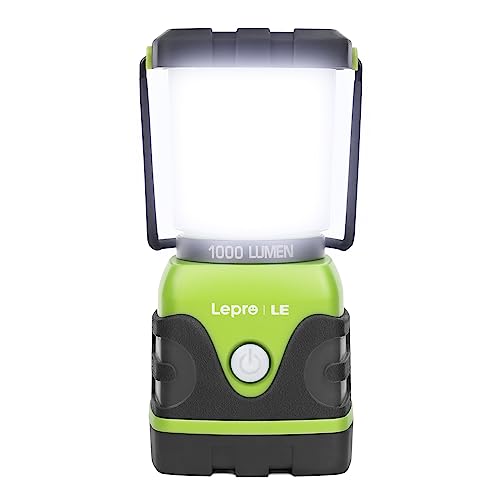 LE 1000LM Battery Powered LED Camping Lantern, Waterproof Tent Light with 4 Light Modes, Camping...
