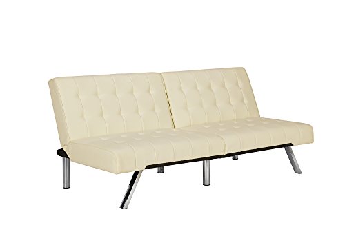 DHP Emily 71 Inch Futon Sofa Bed, Armless Upholstered Couch Sleeper with Tufted Back and Seat,...