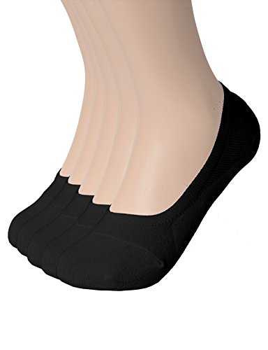 OSABASA Womens 5 Pair Casual No-Show Socks of Hidden Flat Boat Line,KWMS09-5 Pairs-BLACK,Shoe Size...