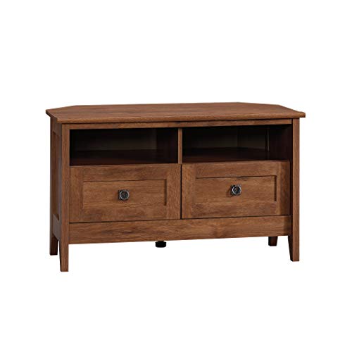 Sauder August Hill Corner Entertainment Stand, For TV's up to 40', Oiled Oak finish