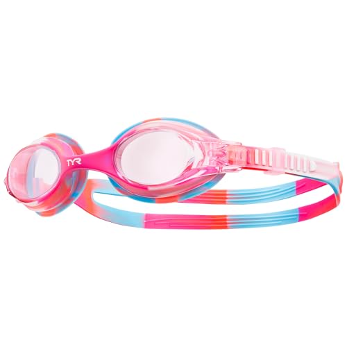 TYR Swimple Tie-Dye Kids' Swim Goggles - Non-Mirrored Swimming Goggles for Competitive Training and...