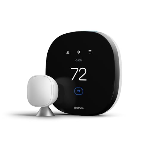 ecobee SmartThermostat with Voice Control - Programmable Wifi Thermostat - Works with Siri, Alexa,...