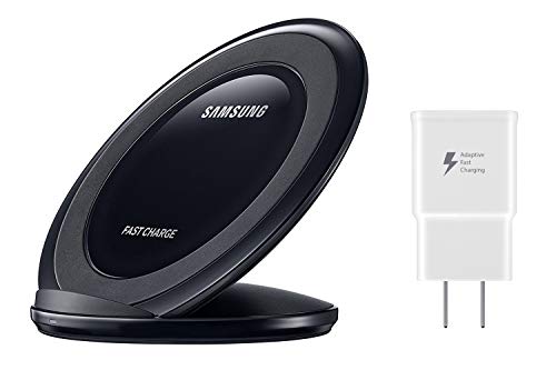 Samsung Qi Certified Fast Charge Wireless Charging Pad + Stand - Supports wireless charging on Qi...