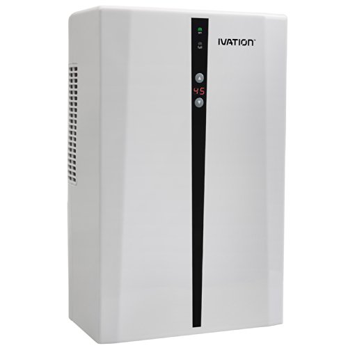 Ivation IVADM45 Powerful Mid-Size Thermo-Electric Intelligent Dehumidifier w/Auto Humidistat - For...