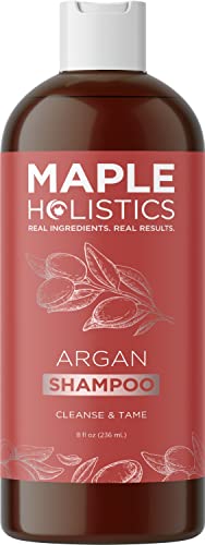 Argan Shampoo for Dry Damaged Hair - Moroccan Argan Oil Shampoo for Dry Hair Frizz Control and Dry...