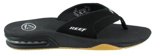 Reef Men's Fanning Speed Logo, Black (Schwarz (Black (Black/Silver), 12 M US