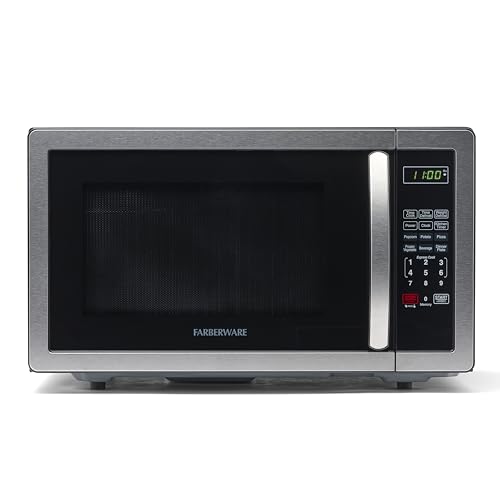 Farberware Countertop Microwave 1000 Watts, 1.1 cu ft - Microwave Oven With LED Lighting and Child...