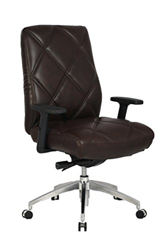 VIVA OFFICE Diamond Pattern High Back Bonded Leather Office Executive Chair Adjustable Armrest,...