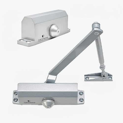 FORTSTRONG Door Closer (Silver) - Automatic Door Closer Residential - Adjustable Grade 3 Size Spring...